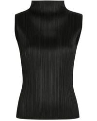 Pleats Please Issey Miyake - Pleated Woven Top - Lyst