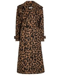 Jonathan Simkhai - Rumi-Print Brushed Wool-Blend Trench Coat - Lyst