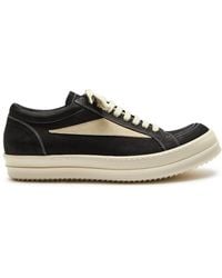 Rick Owens - Suede And Leather Sneakers - Lyst