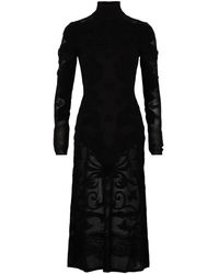 Balmain - Baroque Fine-knit Midi Dress - Lyst