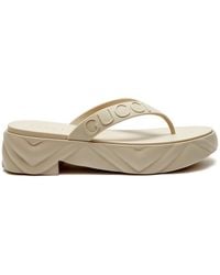 Gucci - Tarifa 50 Logo-embossed Rubber Thong Sandals - Lyst