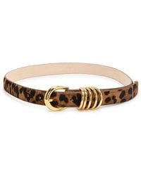 DEHANCHE - Hollyhock-Print Calf-Hair Belt - Lyst