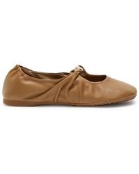 Loewe - Pebble Leather Ballet Flats - Lyst