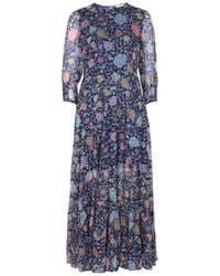 RIXO London - Kristen Floral-print Chiffon Maxi Dress - Lyst