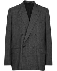 Balenciaga - Prince Of Wales Checked Wool Blazer - Lyst