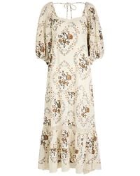 Free People - All The Attitude Floral-Print Cotton Maxi Dress - Lyst