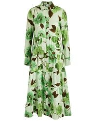 Erdem - Floral-Print Cotton Midi Shirt Dress - Lyst