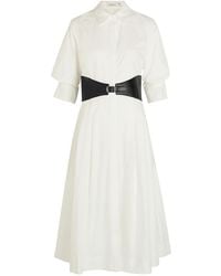 Jonathan Simkhai - Olson Belted Cotton-Blend Poplin Midi Shirt Dress - Lyst