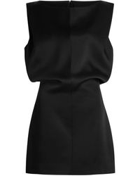 KHAITE - Toma Sculpted Satin-Crepe Mini Dress - Lyst