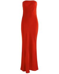 Bec & Bridge - Moon Dance Strapless Satin Maxi Dress - Lyst