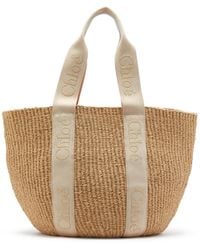 Chloé - Sense Large Raffia Basket Bag - Lyst