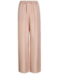 Rohe - Drawstring Straight-Leg Silk Trousers - Lyst