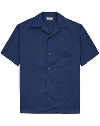 Alexander McQueen - Seal Logo-Embroidered Cotton Poplin Shirt - Lyst