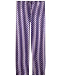 Dries Van Noten - Pachas Striped Straight-Leg Devoré Trousers - Lyst