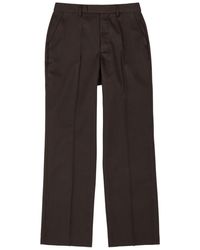 Second Layer - Primo Straight-Leg Twill Trousers - Lyst
