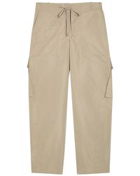 Alaïa - Barrel-Leg Taffeta Cargo Trousers - Lyst