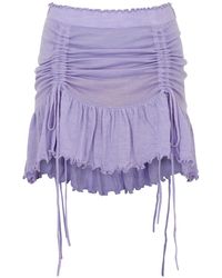 CANNARI CONCEPT - Ruffled Wool Mini Skirt - Lyst