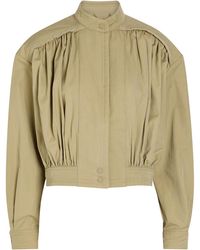 Ronny Kobo - Ariah Gathered Cotton-Blend Poplin Jacket - Lyst