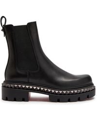 Christian Louboutin - Emilia Pyraclou Embellished Leather Chelsea Boots - Lyst
