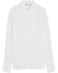 Tory Burch - Semi-Sheer Crepe-Georgette Shirt - Lyst