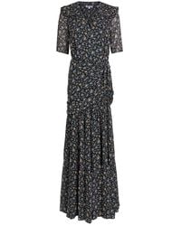 Veronica Beard - Mick Floral-Print Silk Maxi Dress - Lyst