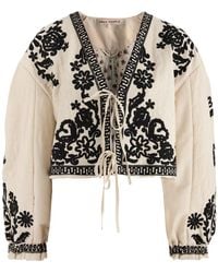 Free People - Bali Mabel Embroidered Cotton Jacket - Lyst