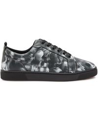 Christian Louboutin - Louis Jr Canopy Printed Panelled Leather Sneakers - Lyst