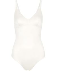 Spanx - Shaping Satin Thong Bodysuit - Lyst