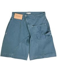 JW Anderson - Twisted Workwear Canvas Shorts - Lyst