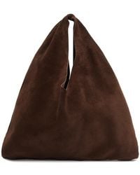 The Row - Bindle Small Suede Top Handle Bag - Lyst