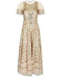 Needle & Thread - Deco Dot Embellished Tulle Gown - Lyst