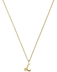 Missoma - Initial L Mini 18Kt Vermeil Necklace - Lyst