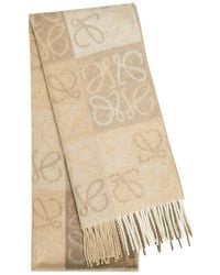 Loewe - Anagram-Intarsia Wool And Cashmere-Blend Scarf - Lyst