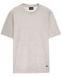 Emporio Armani - Printed Jersey T-Shirt - Lyst