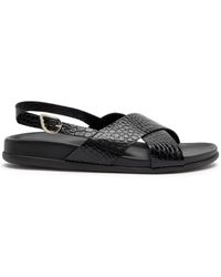 Ancient Greek Sandals - Ikesia Crocodile-Effect Leather Sandals - Lyst