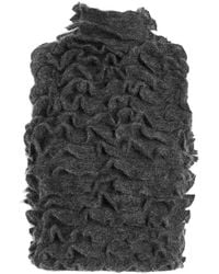 Alaïa - Ruffled Mohair-Blend Cropped Top - Lyst