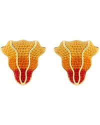 Maria Frering - Resolução Embroidered-Plated Earrings - Lyst