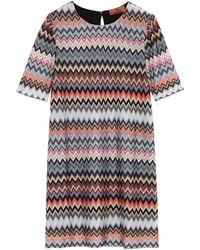 Missoni - Zigzag-intarsia Fine-knit Mini Dress - Lyst