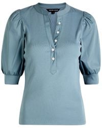 Veronica Beard - Coralee Ribbed Stretch-Cotton Top - Lyst