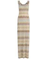 Missoni - Zigzag Metallic Fine-Knit Maxi Dress - Lyst