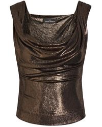Vivienne Westwood - Anna Draped Lamé Top - Lyst