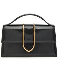 Jacquemus - Le Grand Bambino Glossed Leather Top Handle Bag - Lyst