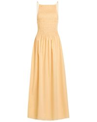 Faithfull the Brand - Laia Shirred Cotton Maxi Dress - Lyst