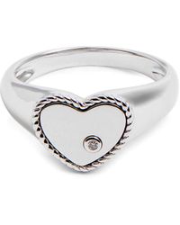 Yvonne Léon - Baby Chevaliere 9kt White Gold Pinky Ring - Lyst