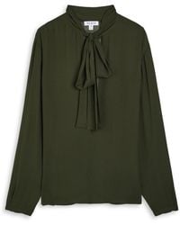 Alaïa - Scarf Semi-Sheer Chiffon Blouse - Lyst