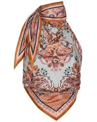 Zimmermann - Aster Scarf Printed Silk Crop Top - Lyst