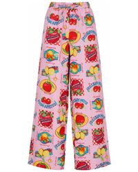 Damson Madder - Chlo Printed Cotton-Blend Trousers - Lyst