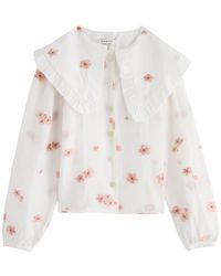 Sister Jane - Budding May Floral-Jacquard Faille Blouse - Lyst