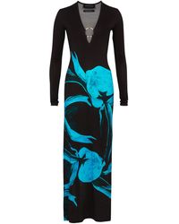 Louisa Ballou - Helios Printed Stretch-Jersey Maxi Dress - Lyst