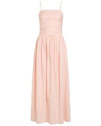 Faithfull the Brand - Portlligat Striped Cotton-Poplin Maxi Dress - Lyst